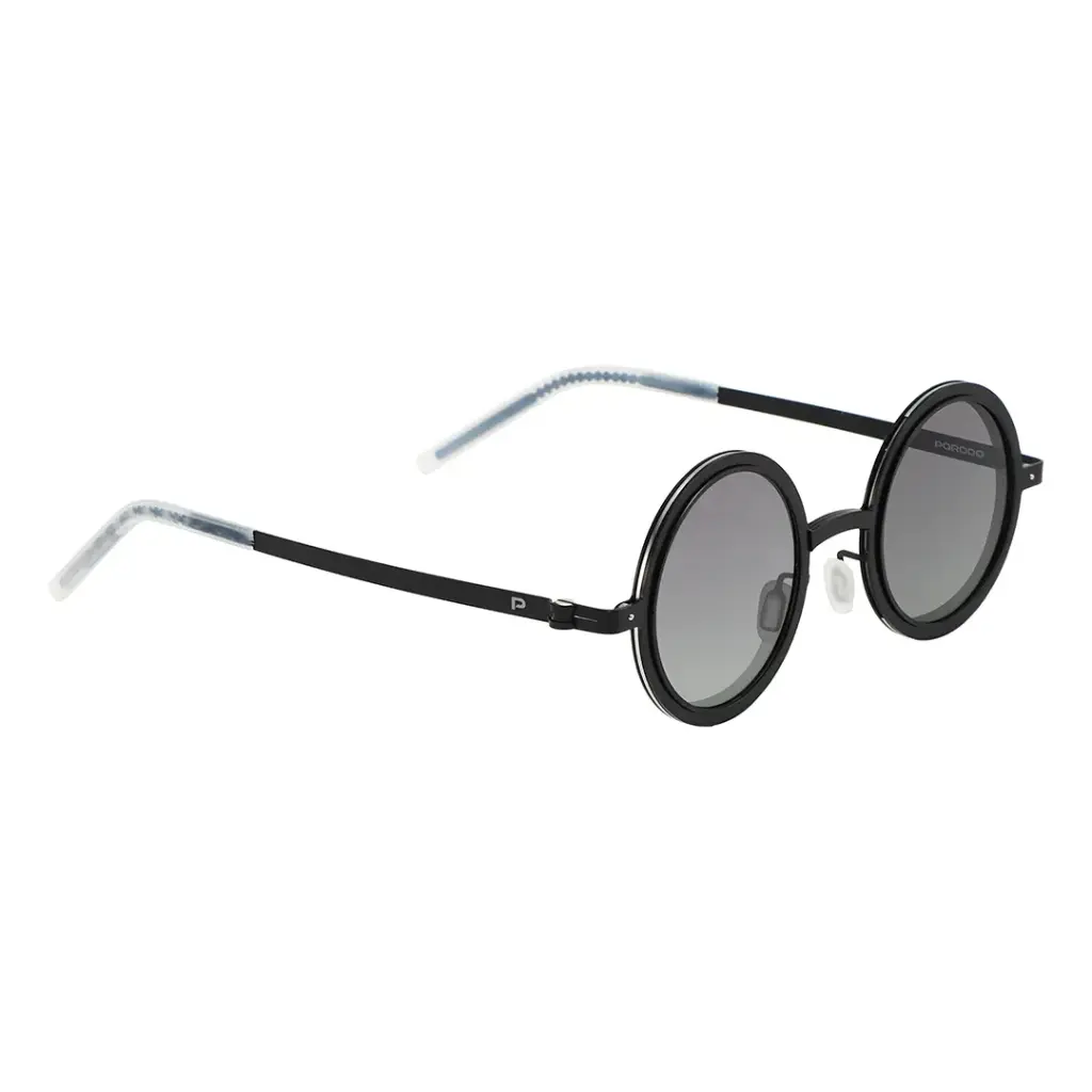 PORODO LIFESTYLE GENEVA ROUND FRAME SUNGLASSES BLACK PDLFST5200BK thumbnail 5