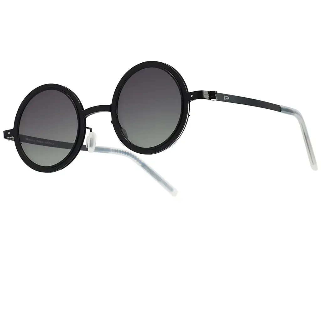 PORODO LIFESTYLE GENEVA ROUND FRAME SUNGLASSES BLACK PDLFST5200BK thumbnail 6