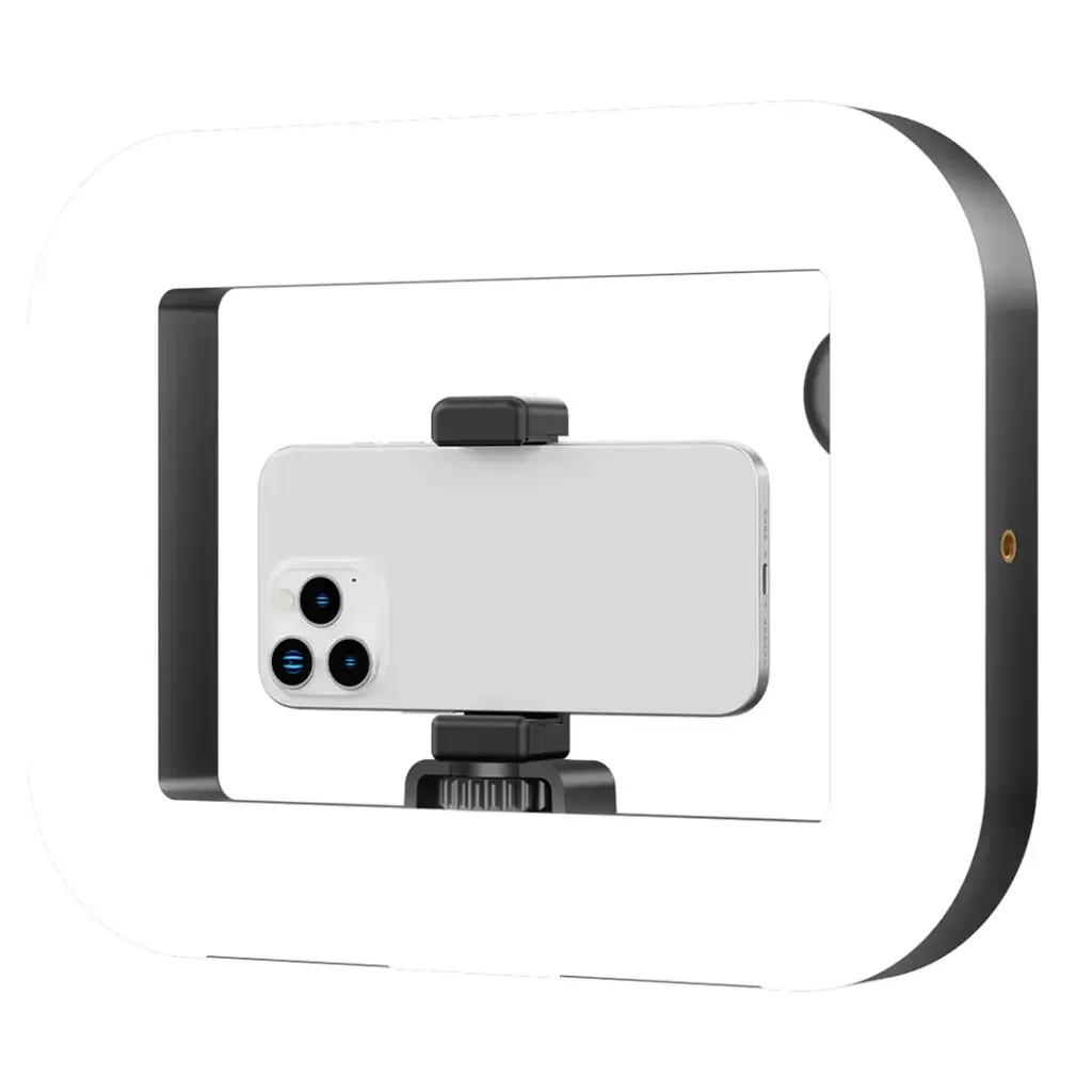 PORODO LIFESTYLE HANDHELD RING GRIP CAMERA & PHONE VLOGGING LIGHT DESKTOP SUPPORT/PHONE CLAMP BLACK PDLFST214BK thumbnail 11