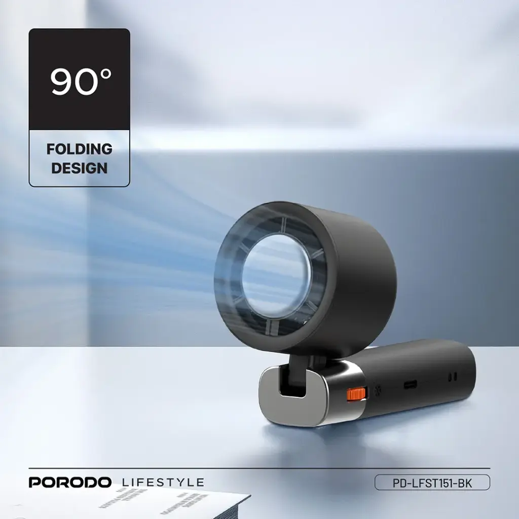PORODO LIFESTYLE HANDHELD TURBO FAN BLACK PD-LFST151-BK thumbnail 11