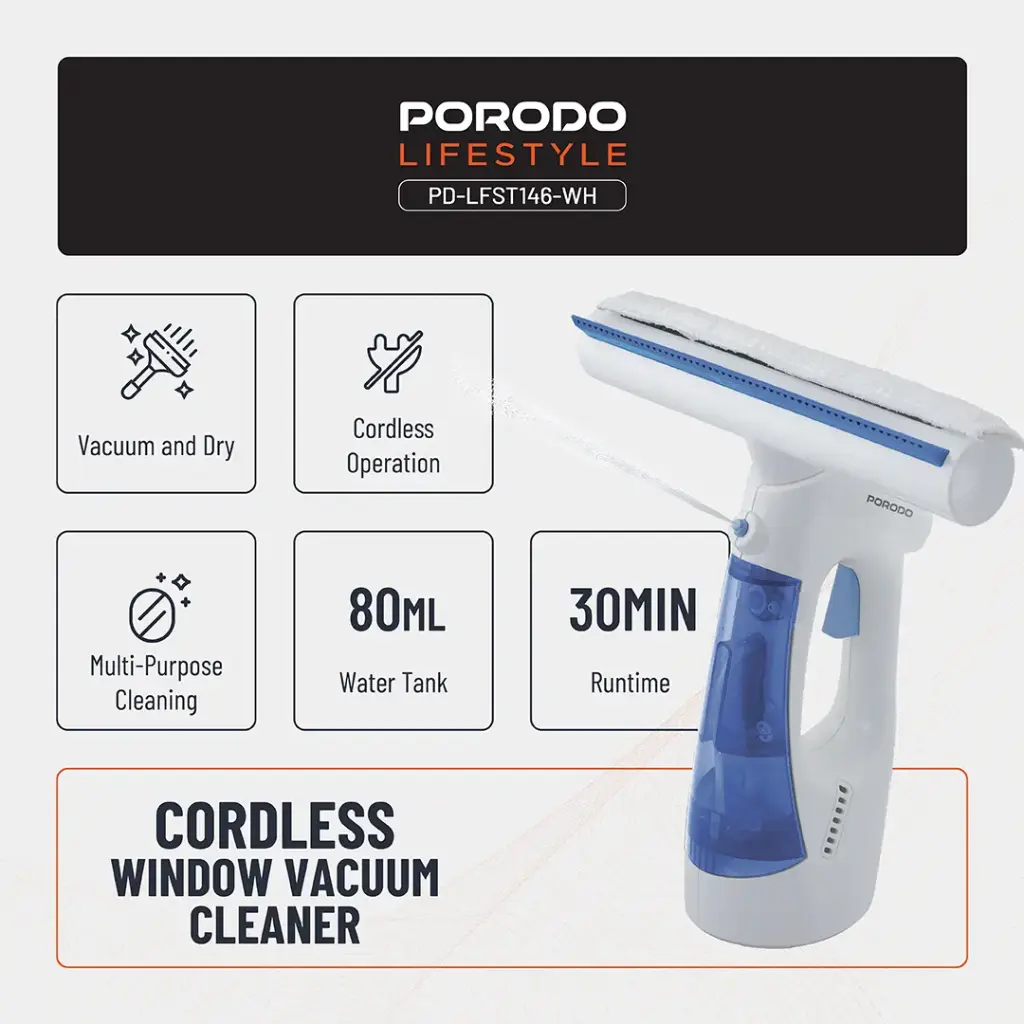 PORODO LIFESTYLE HANDHELD WINDOW  CLEANER PD-LFST146 thumbnail 5