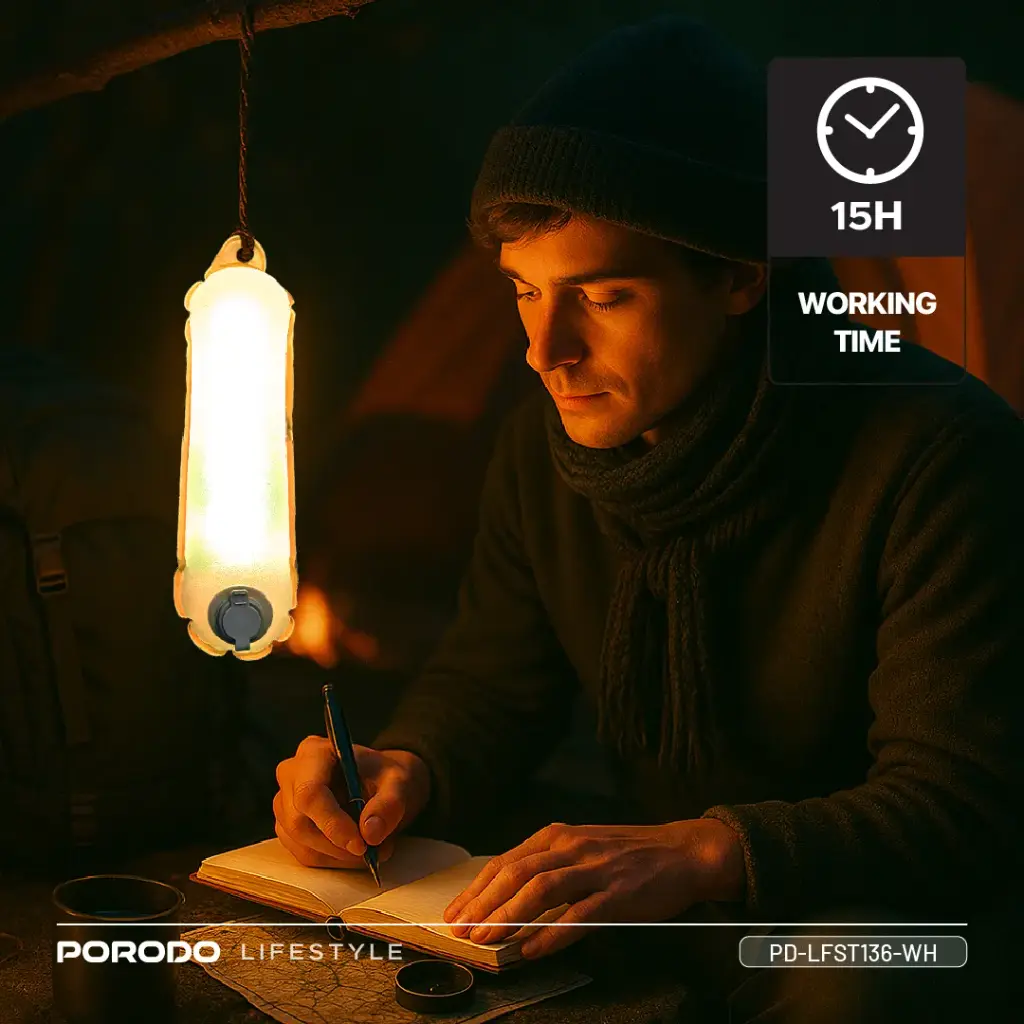PORODO LIFESTYLE INFLATABLE OUTDOOR MAGNETIC TUBE LIGHT WHITE PD-LFST136-WH thumbnail 15
