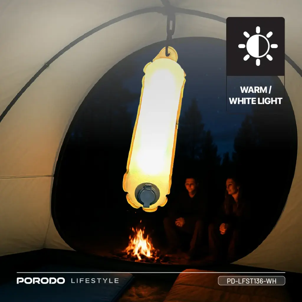 PORODO LIFESTYLE INFLATABLE OUTDOOR MAGNETIC TUBE LIGHT WHITE PD-LFST136-WH thumbnail 14