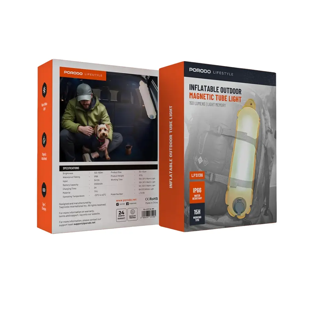PORODO LIFESTYLE INFLATABLE OUTDOOR MAGNETIC TUBE LIGHT WHITE PD-LFST136-WH thumbnail 17