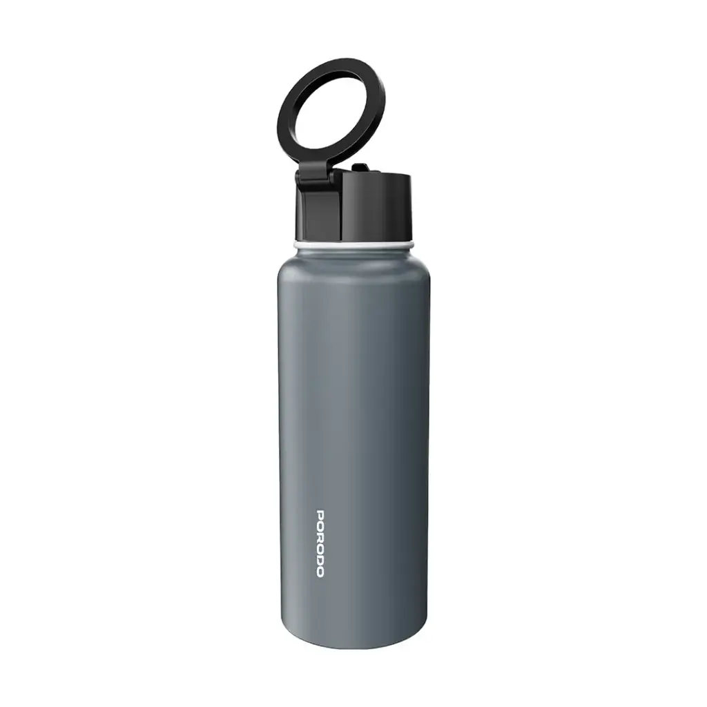 PORODO LIFESTYLE MAGNETIC MOUNT WATER BOTTLE GREY PD-LFST134-GY thumbnail 4