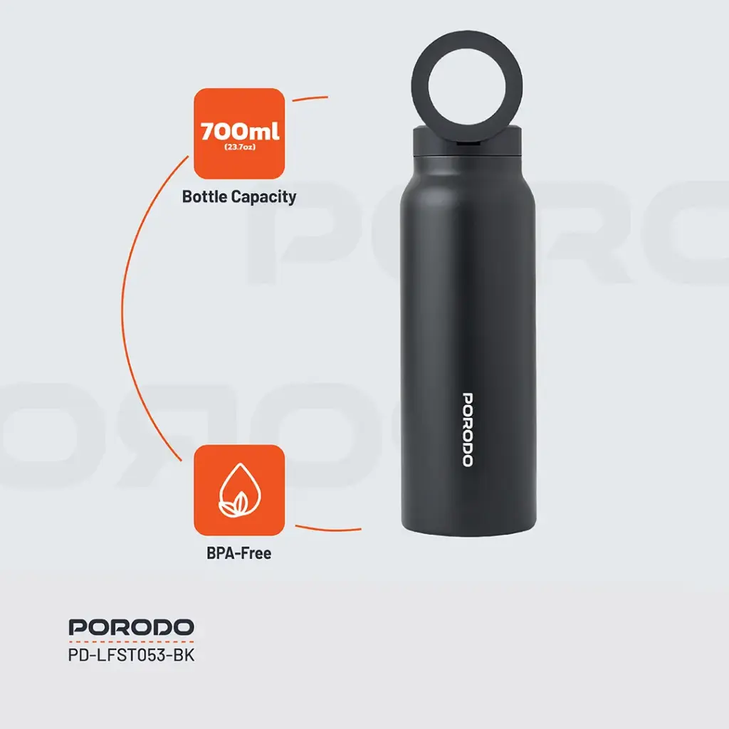 PORODO LIFESTYLE MAGNETIC MOUNT WATER BATTLE BLACK PD-LFST053-BK thumbnail 15