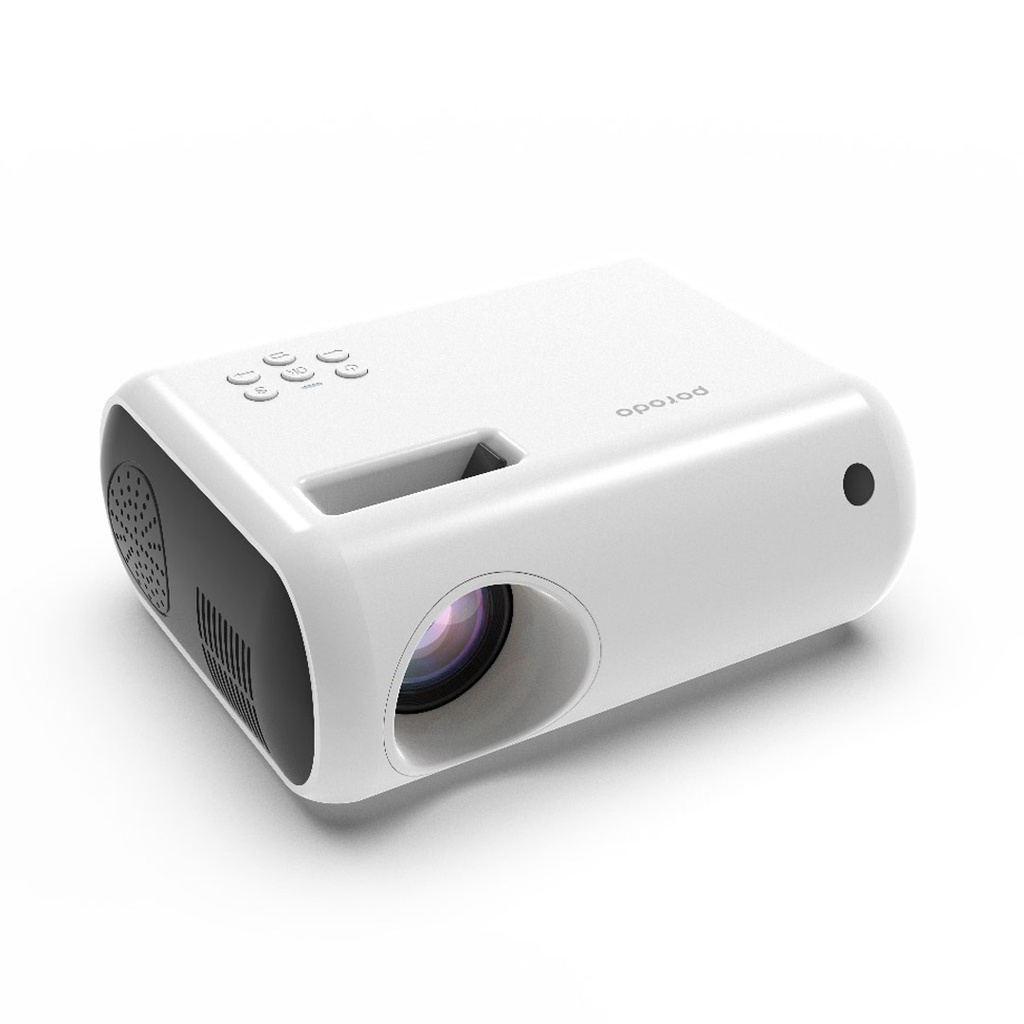 PORODO LIFESTYLE COMPACT HOME PROJECTOR 1080P WHITE PD-LSMPRJ-WH thumbnail 3