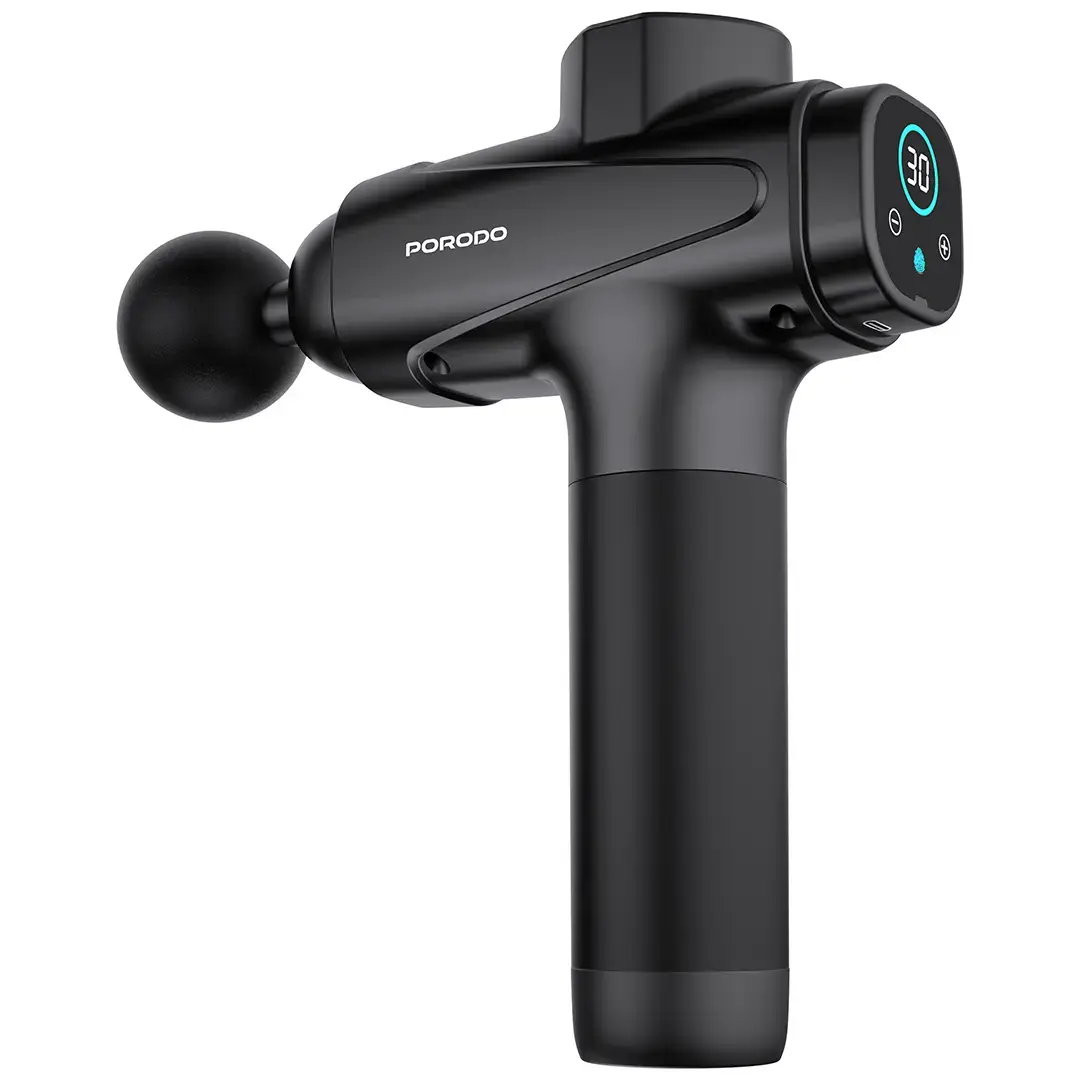 PORODO LIFESTYLE MULTI HEAD DEEP MASSAGE GUN BLACK PDLFSTNS066BK thumbnail 16