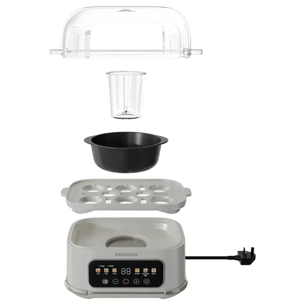 PORODO LIFESTYLE POACHER SMART ELECTRIC EGG BOILER WHITE PDLFSTEB808WH thumbnail 6