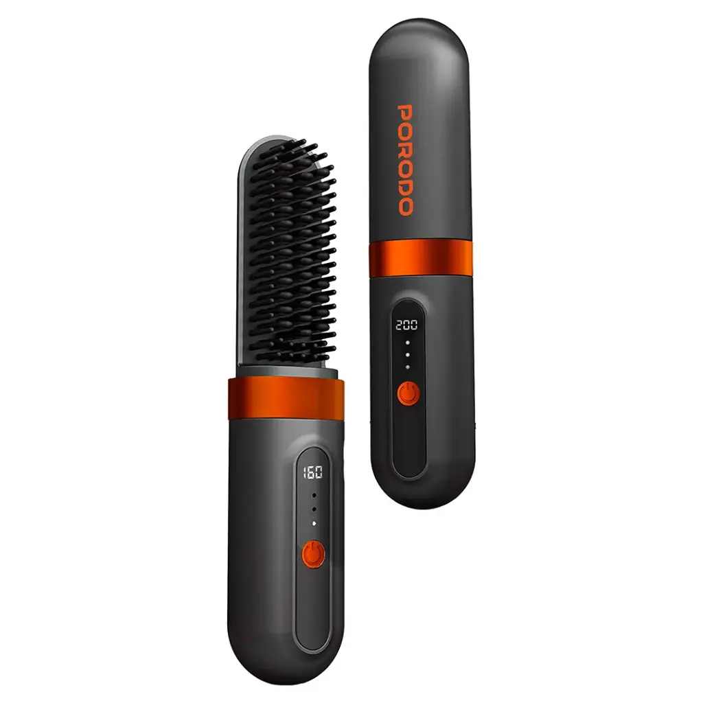 PORODO LIFESTYLE PORTABLE HEATED STYLING BRUSH BLACK PD-LFST142-BK thumbnail 7