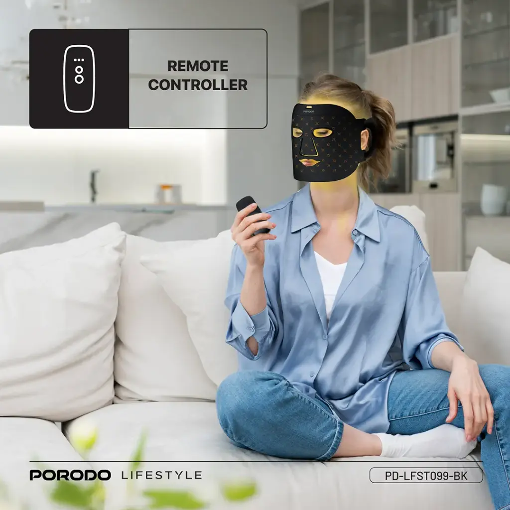 PORODO LIFESTYLE RED LIGHT THERAPY FACE MASK BLACK PD-LFST099-BK thumbnail 24