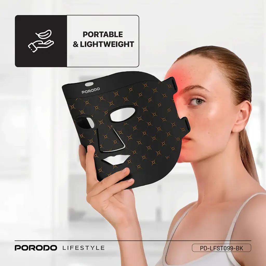 PORODO LIFESTYLE RED LIGHT THERAPY FACE MASK BLACK PD-LFST099-BK thumbnail 16