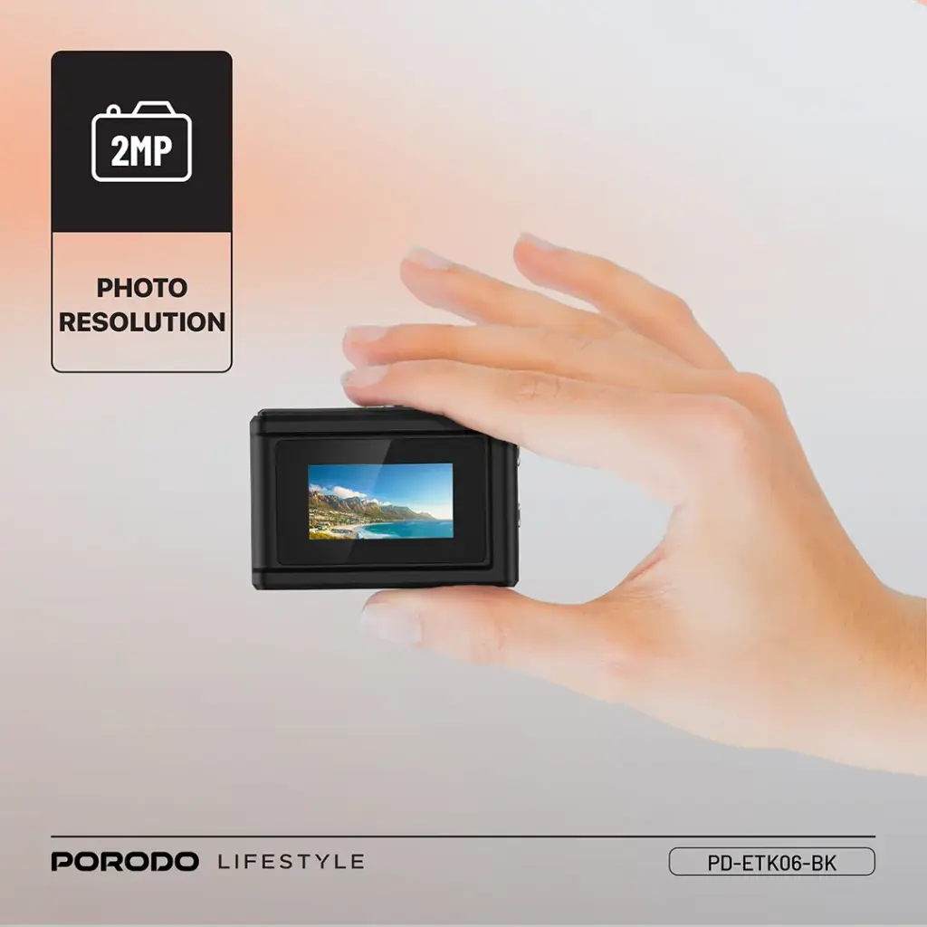 PORODO LIFESTYLE SNAP AND GO MINI DIGITAL CAMERA BLACK PD-ETK06-BK thumbnail 11