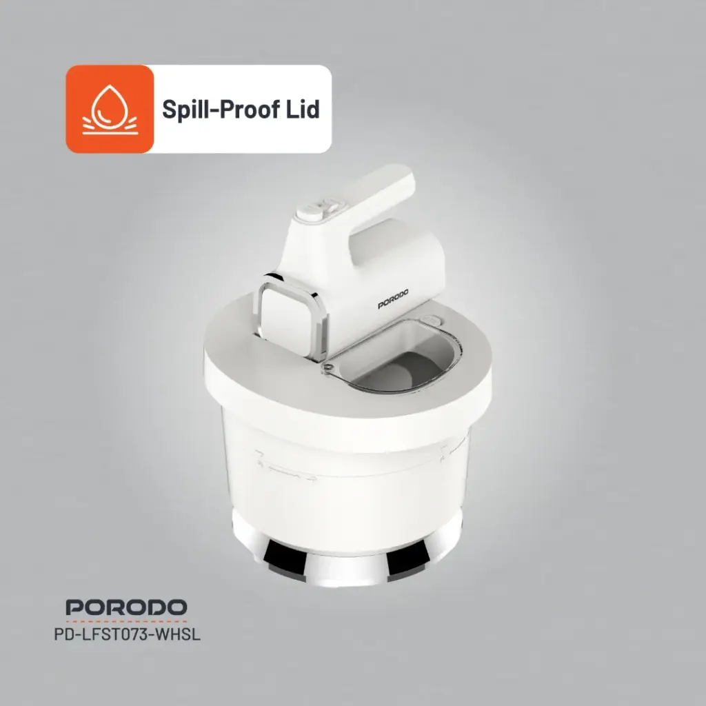 PORODO LIFESTYLE SPILL PROOF DUAL MODE MIXER WHITE SILVER PD-LFST073-WHSL thumbnail 17