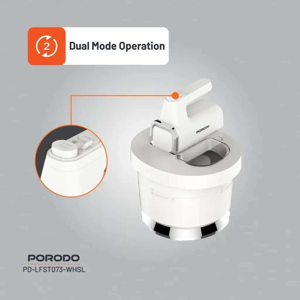 PORODO LIFESTYLE SPILL PROOF DUAL MODE MIXER WHITE SILVER PD-LFST073-WHSL thumbnail 14