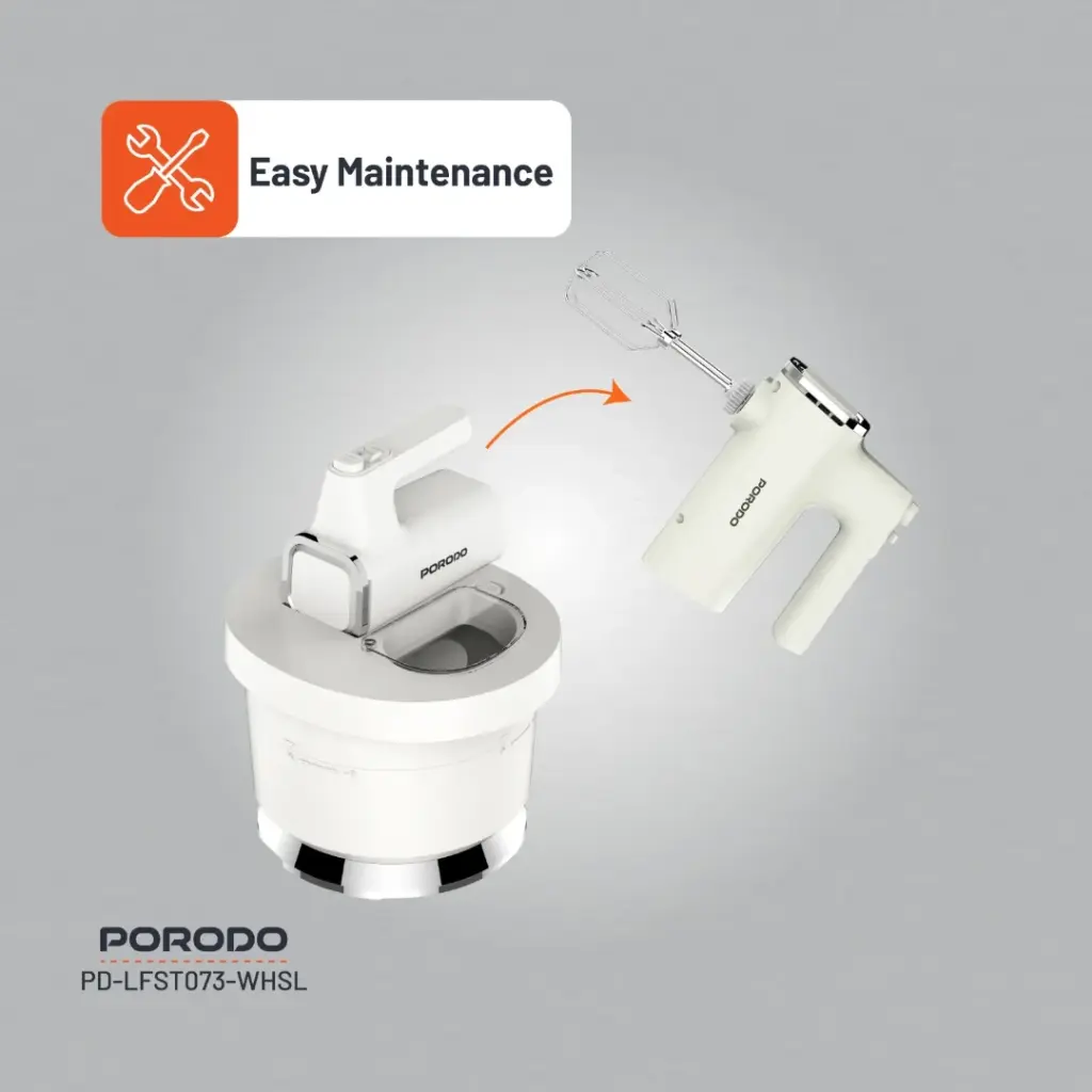 PORODO LIFESTYLE SPILL PROOF DUAL MODE MIXER WHITE SILVER PD-LFST073-WHSL thumbnail 13