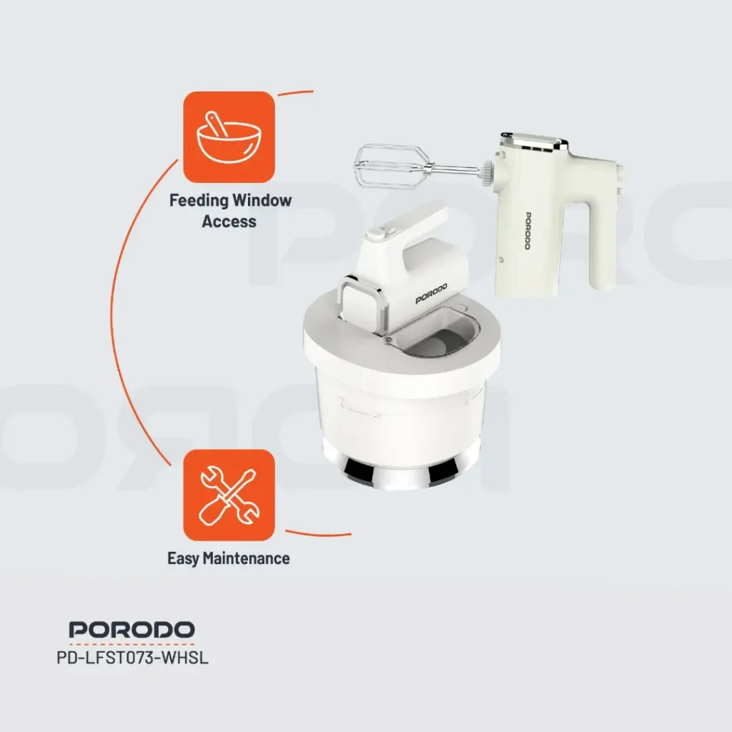 PORODO LIFESTYLE SPILL PROOF DUAL MODE MIXER WHITE SILVER PD-LFST073-WHSL thumbnail 21