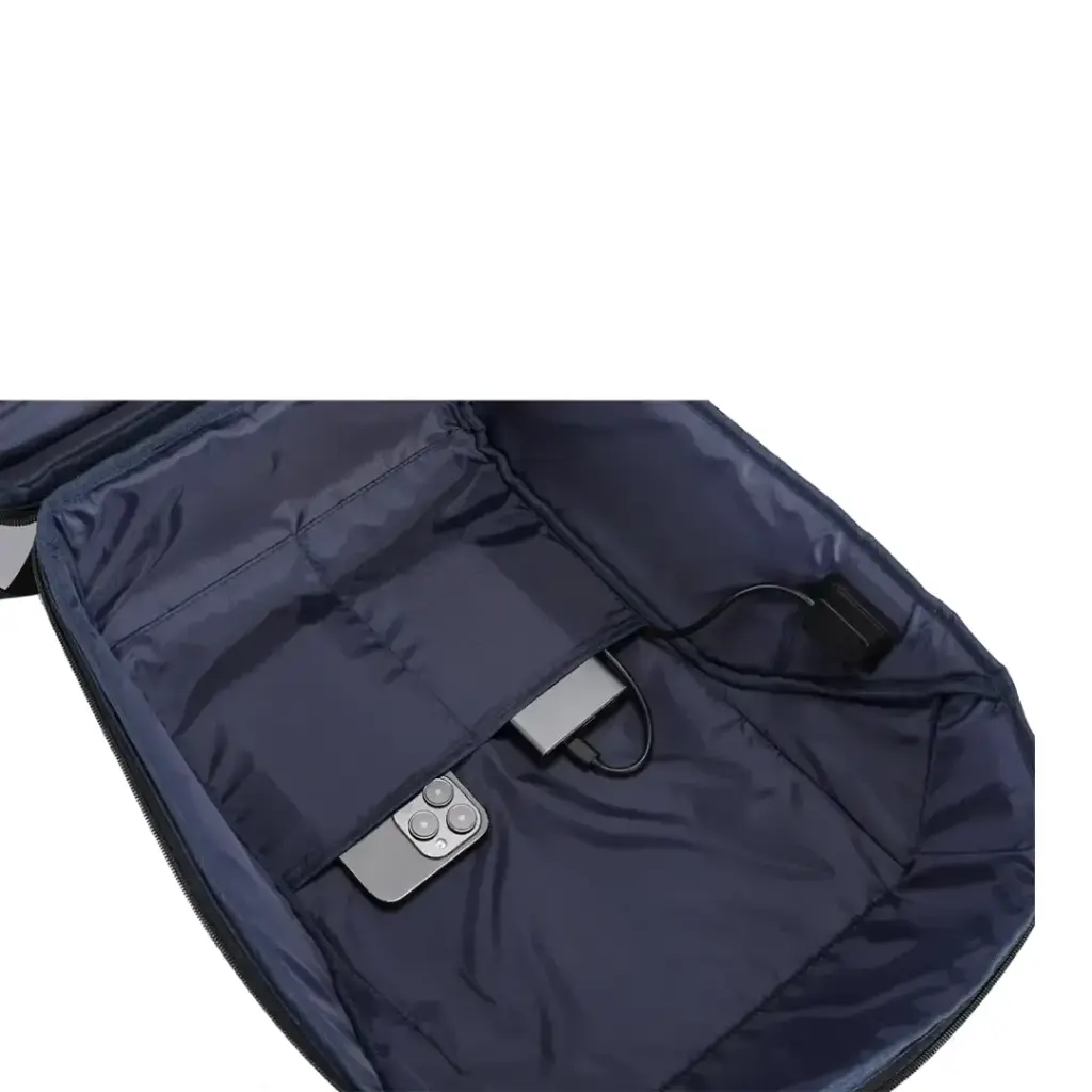 PORODO LIFESTYLE WATER RESISTANT PU BACK PACK WITH TYPE-C CHARGING PORT BLACK PD-LFST122-BK thumbnail 11