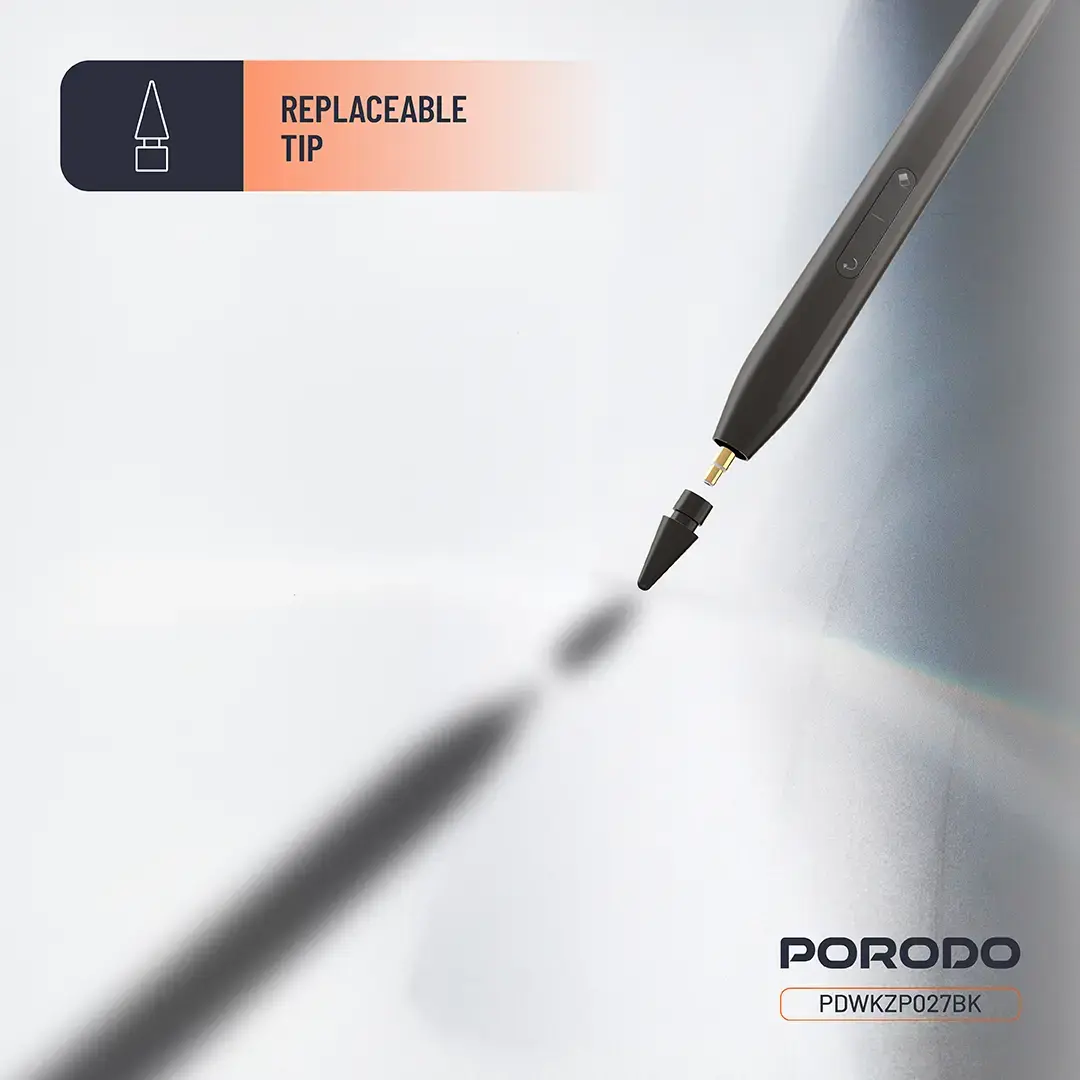 PORODO MAGNETIC STYLUS IPAD PEN COMPATIBLE WITH 2018-2025 MODELS BLACK PDWKZP027BK thumbnail 21