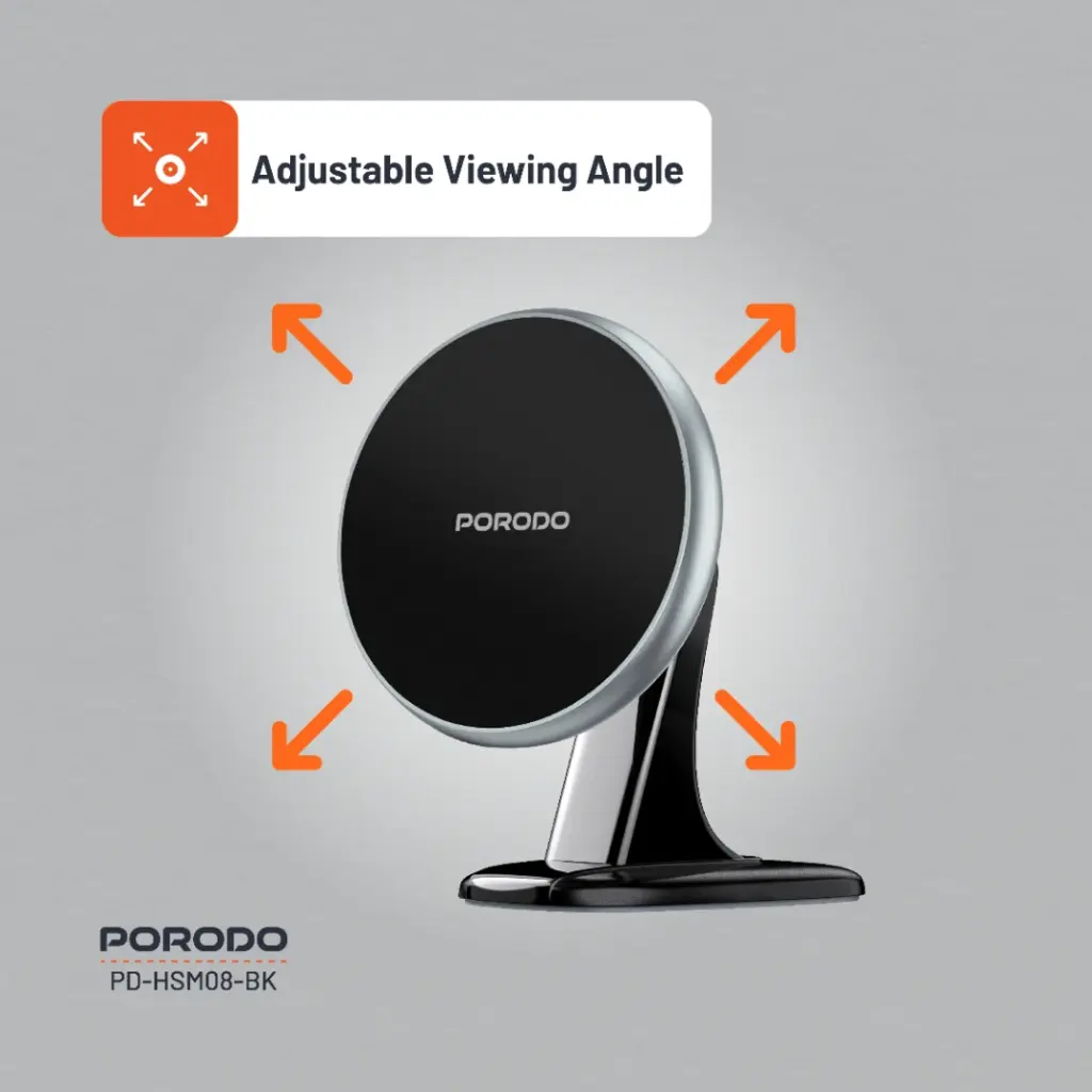 PORODO MAGSAFE MAGNETIC ALUMINUM MOUNT BLACK PD-HSM08-BK thumbnail 6