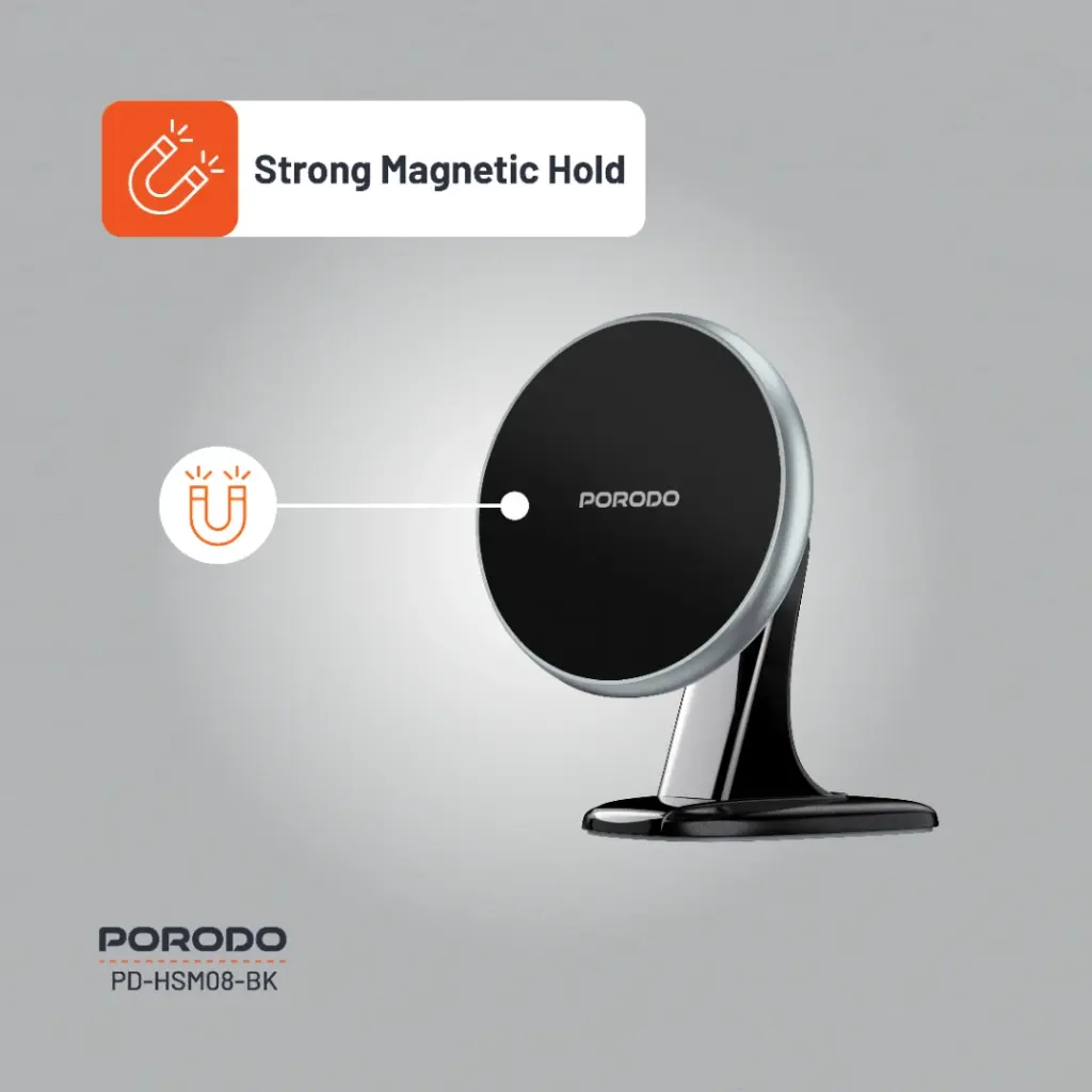 PORODO MAGSAFE MAGNETIC ALUMINUM MOUNT BLACK PD-HSM08-BK thumbnail 9