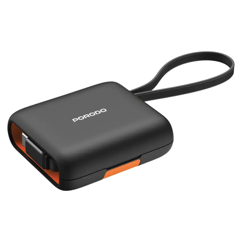 PORODO MULTI FUNCTIONAL TRAVEL DATA CABLE SET ORANGE PDS0013OG thumbnail 4