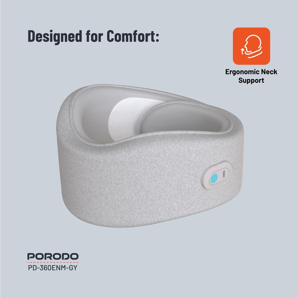 PORODO NECK PILLOW MASSAGER WITH HOT COMPRESS GRAY PD-360ENM-GY thumbnail 10