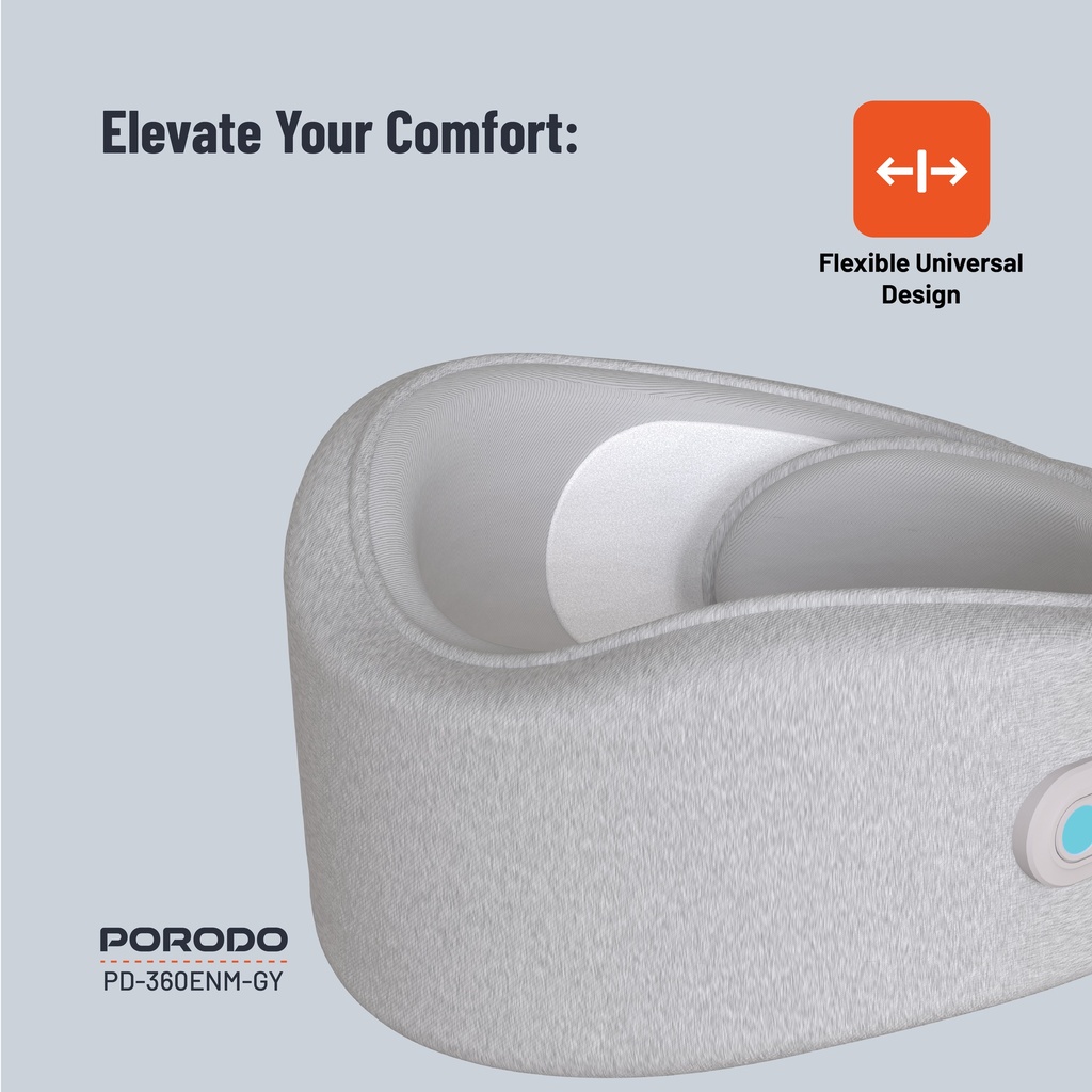 PORODO NECK PILLOW MASSAGER WITH HOT COMPRESS GRAY PD-360ENM-GY thumbnail 11