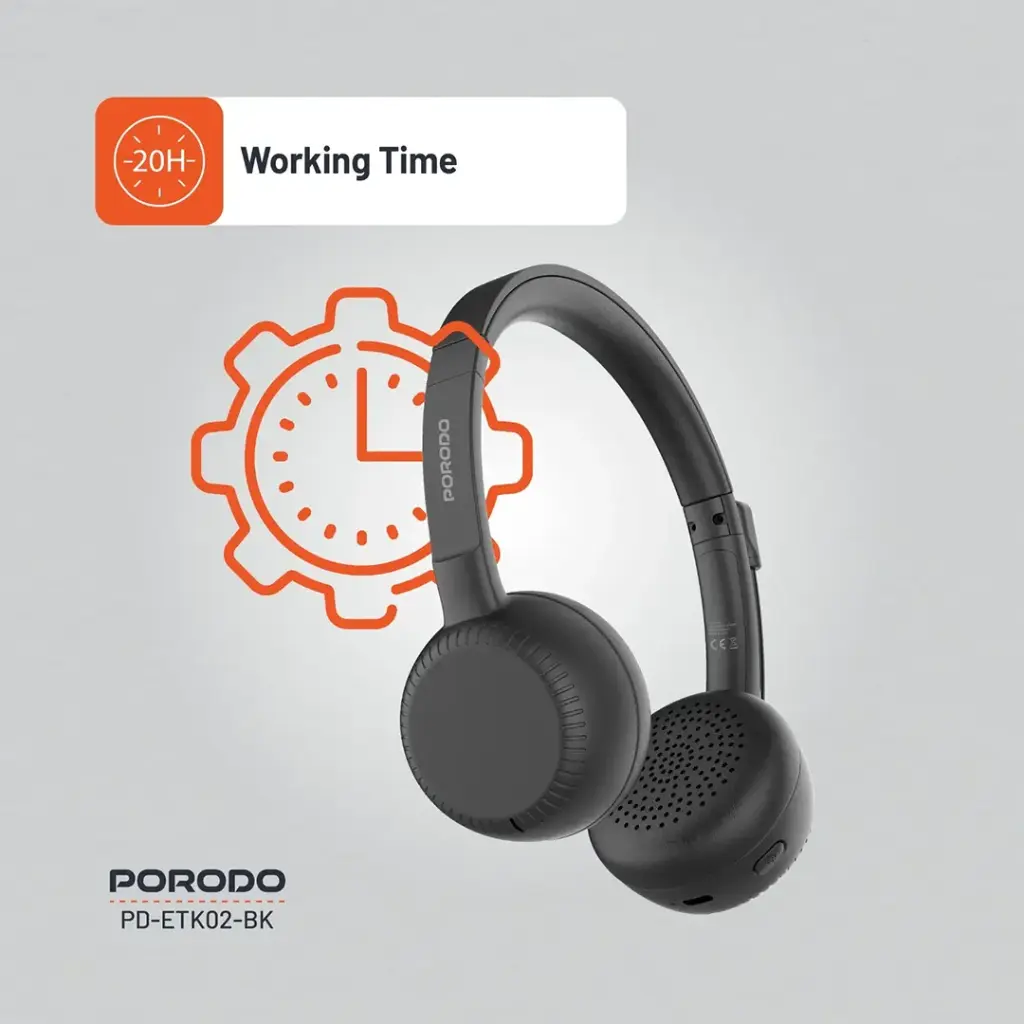 PORODO OFFICE WIRELESS HEADSET BLACK PD-ETK02-BK thumbnail 8