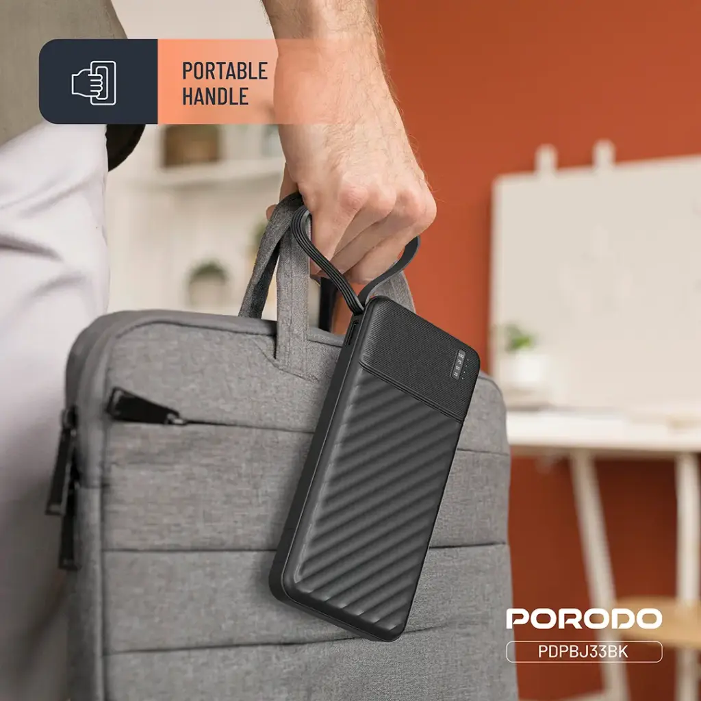 PORODO PIANO 10000MAH POWER BANK WITH INTEGRATED CABLES BLACK PDPBJ33BK thumbnail 15
