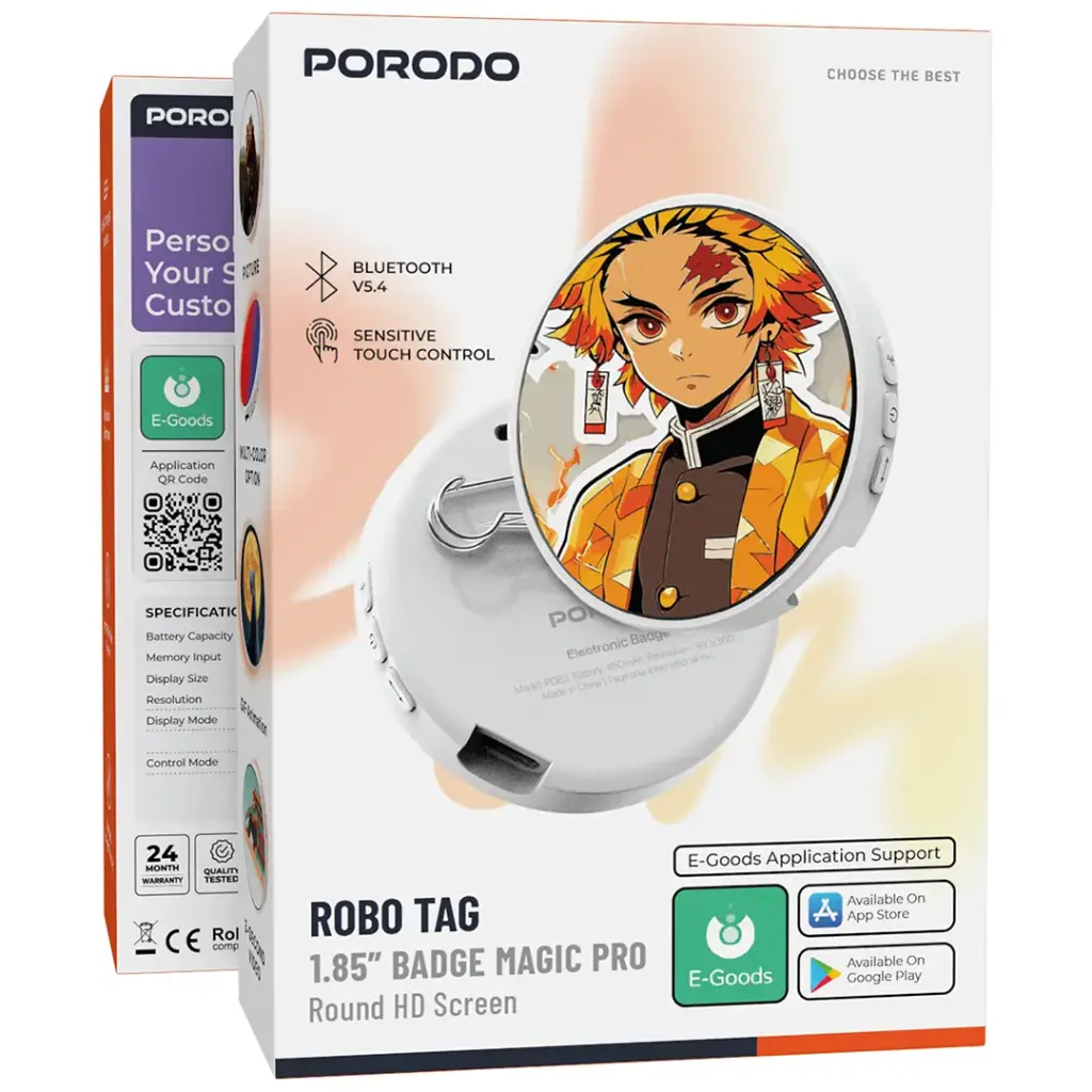 PORODO ROBO TAG 1.85 MADGE MAGIC PRO ROUND HD SCREEN WHITE PDB2WH thumbnail 8