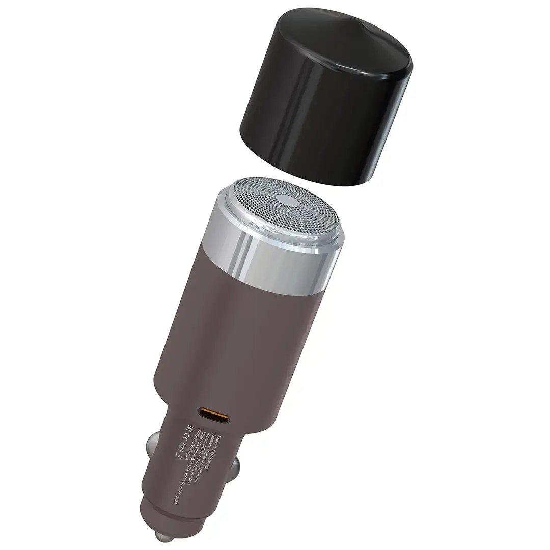 PORODO SHAVE N DRIVE MULTI FUNCTION CAR CHARGER SHAVER HEAD PD30W BROWN PDCCR30BR thumbnail 7