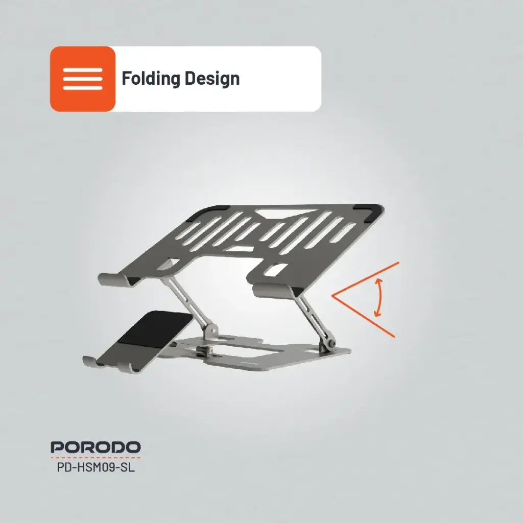 PORODO SMART FOLDING MULTI DEVICE STAND SILVER PD-HSM09-SL thumbnail 12