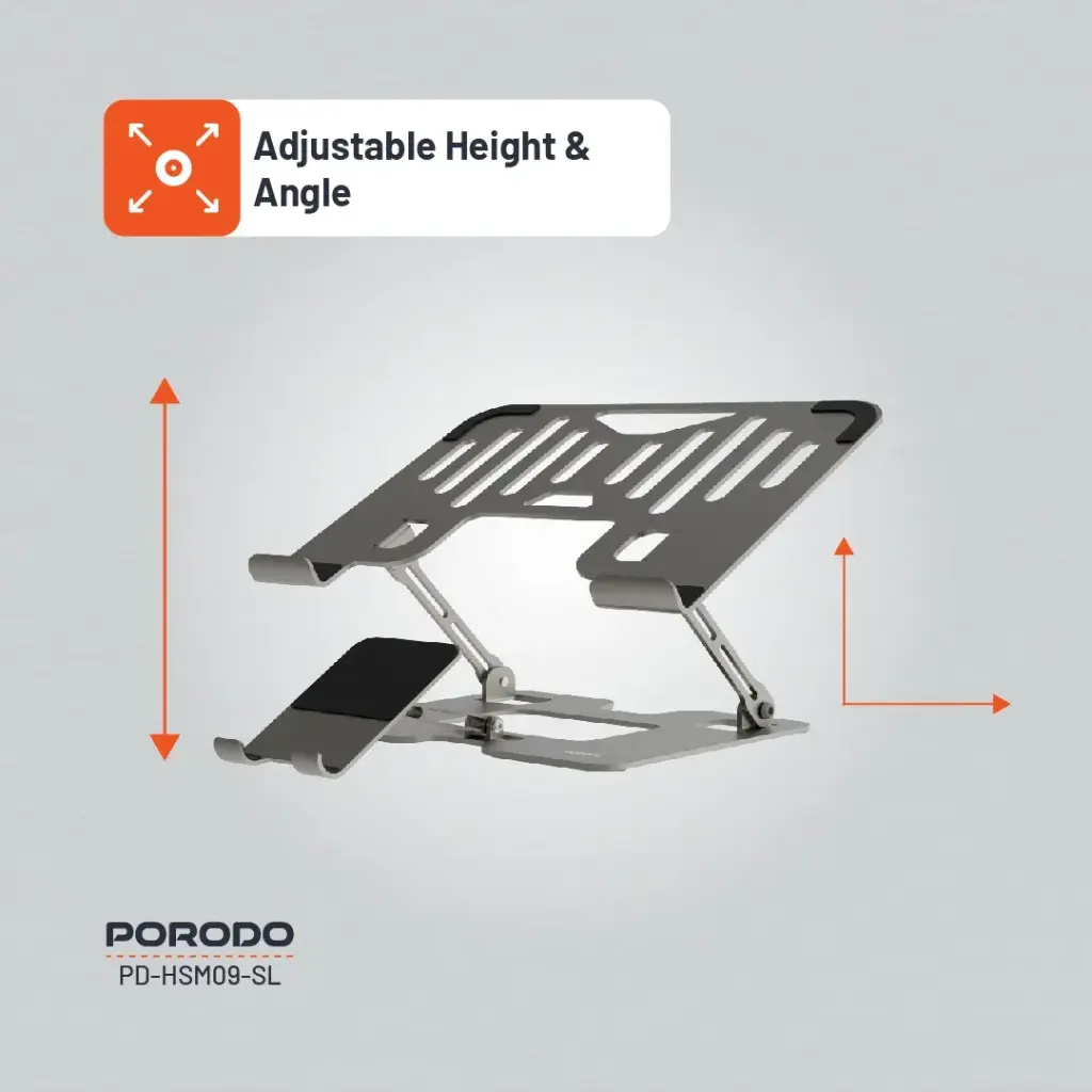 PORODO SMART FOLDING MULTI DEVICE STAND SILVER PD-HSM09-SL thumbnail 11