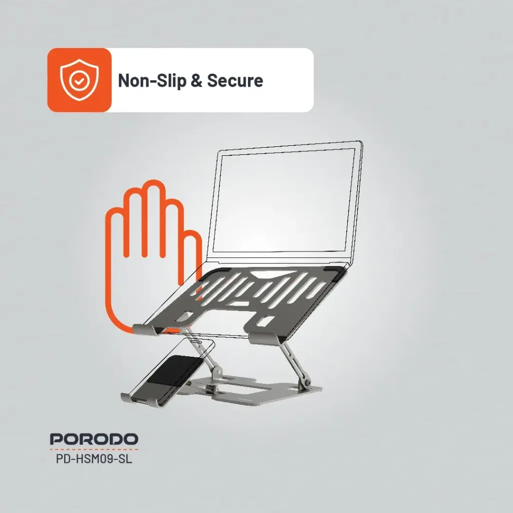 PORODO SMART FOLDING MULTI DEVICE STAND SILVER PD-HSM09-SL thumbnail 13