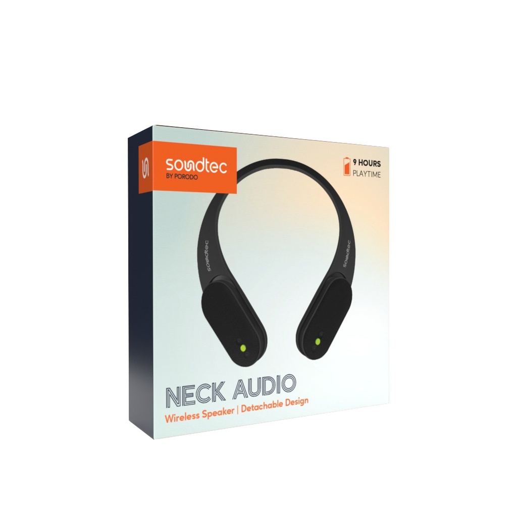 PORODO SOUNDTEC NECK AUDIO WIRELESS SPEAKER AND DETACHABLE DESIGN BLACK PD-STWLEP024-BK thumbnail 5