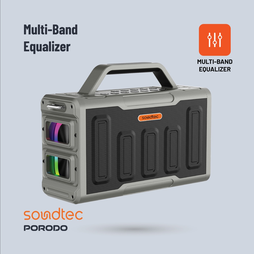 PORODO SOUNDTEC SURGE 2.2 CHANNEL PARTY BLACK SPEAKER PD-STPS100-BK thumbnail 4