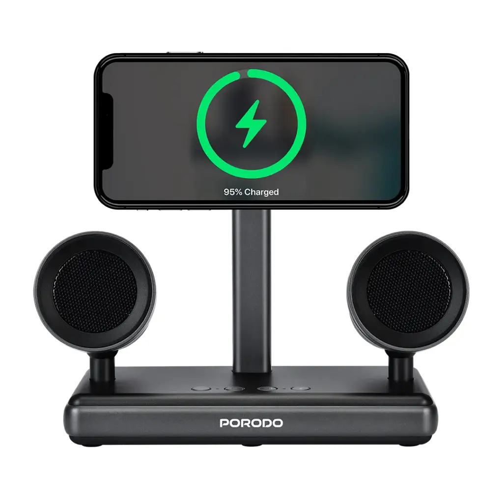 PORODO SPEAKER CHARGING DOCK BLACK PD-FWCH050-BK thumbnail 6