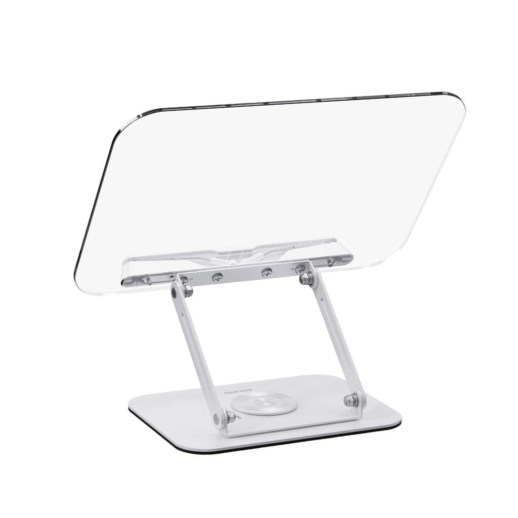 PORODO ROTATING TRANSPARENT MULTI PURPOSE STAND WHITE PD-TRN360S-WH thumbnail 5