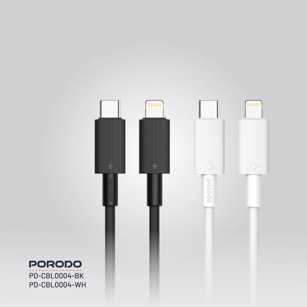 PORODO USB C TO LIGHTNING DURABLE CHARGING CABLE 1.2M BLACK PD-CBL0004-BK thumbnail 19
