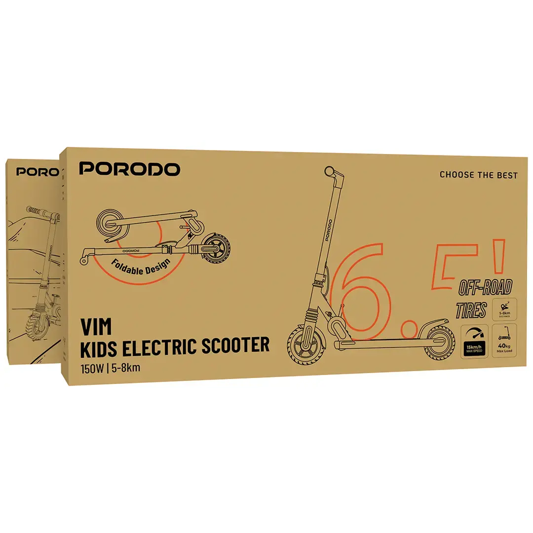 PORODO VIM KIDS ELECTRIC SCOOTER 150W 5-8KM WHITE PDLFSTJL019WH thumbnail 7