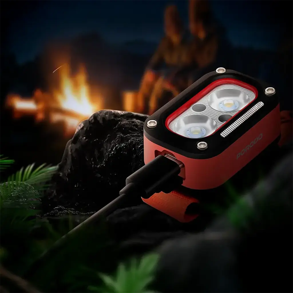 PORODO WAVE SENSOR RECHARGEABLE LED HEADLAMP ORANGE PDHDG08OG thumbnail 9