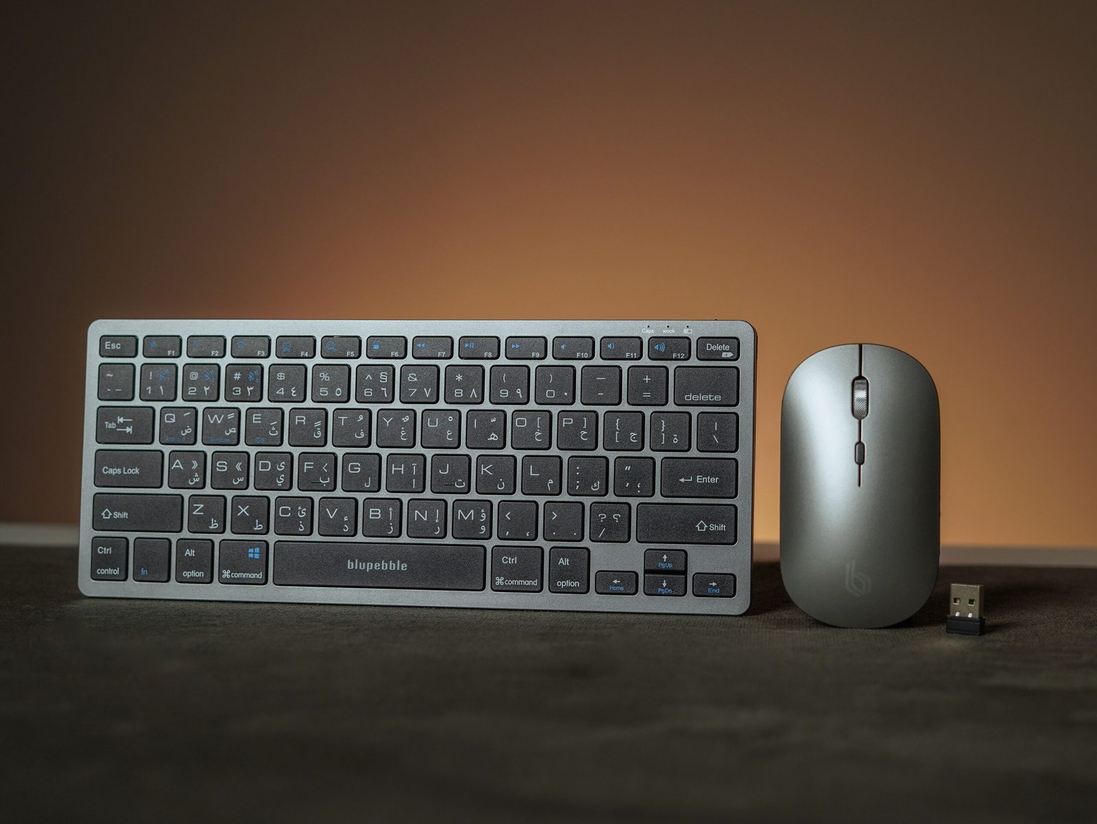 Bluepebble Magic Pebble Combo - Wireless Keyboard + Mouse - Grey BP-MPCKM-GY thumbnail 2