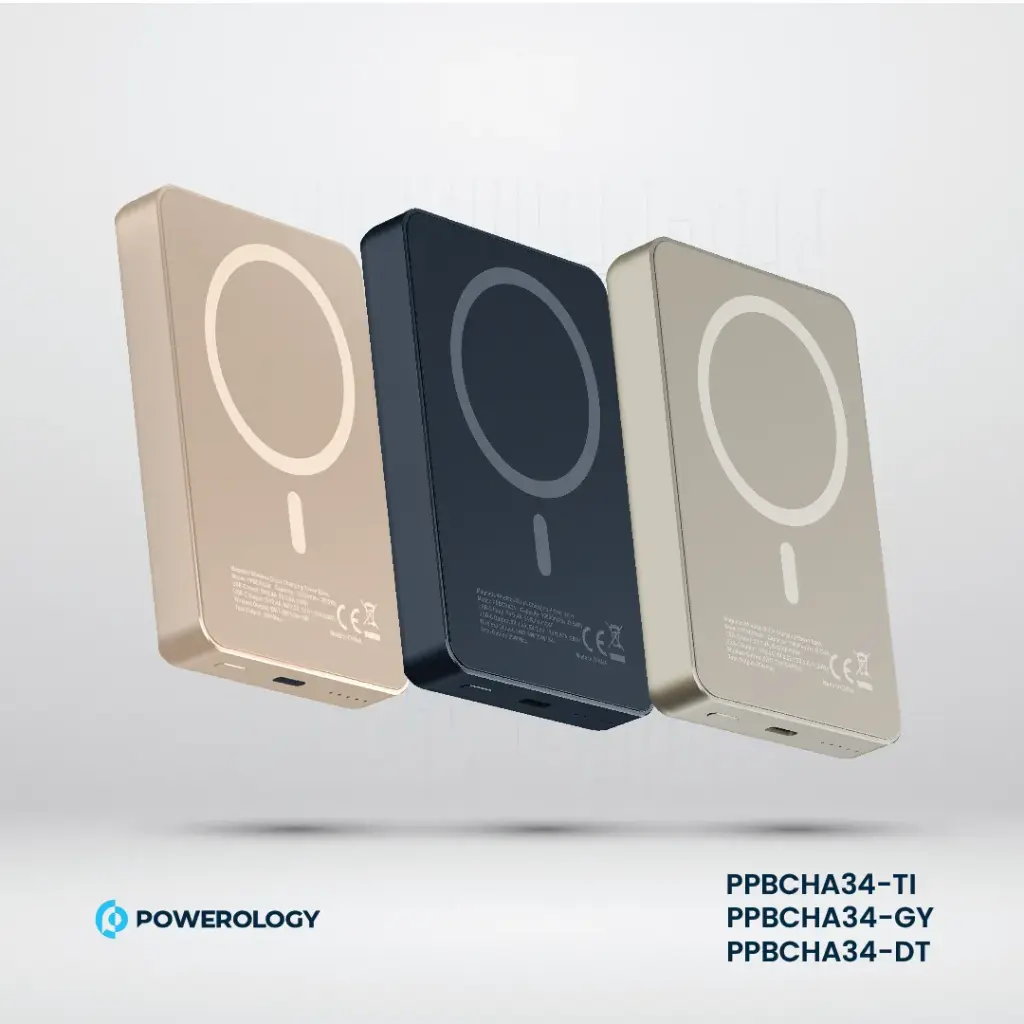 POWEROLOGY 10000MAH MAGSAFE ALUMINIUM POWERBANK TITANIUM PPBCHA34-TITANIUM thumbnail 17