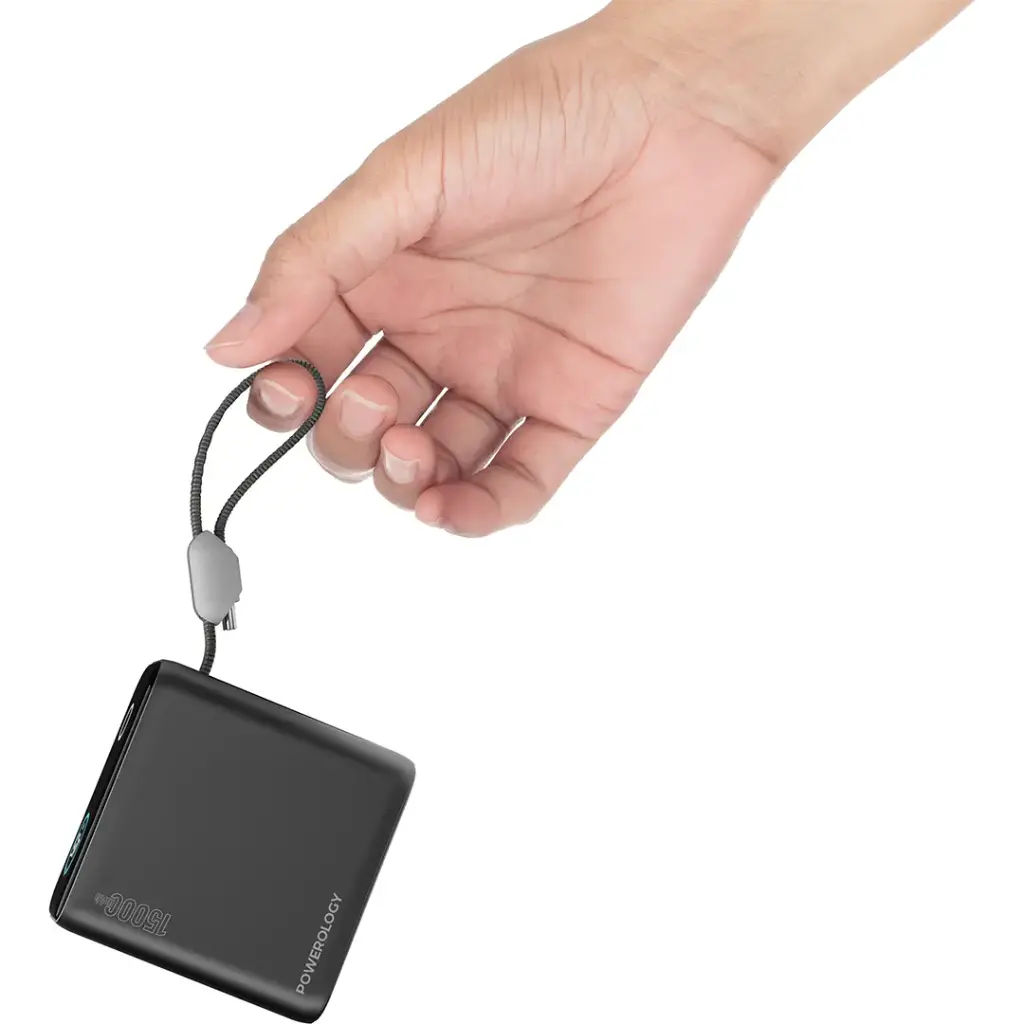 POWEROLOGY 15000MAH MINI POWERBANK BLACK PPBCHA60BK thumbnail 4