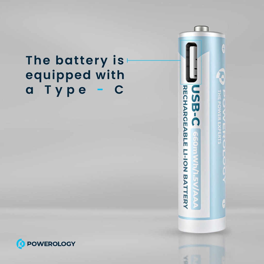 POWEROLOGY USB-C RECHARGEABLE LITHIUM BATTERY AA WHITE PAAV2RBT thumbnail 15