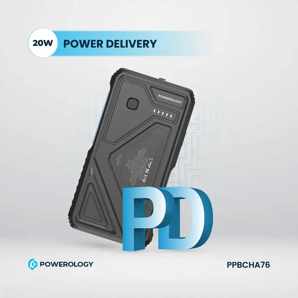 POWEROLOGY 20000MAH SOLAR WIRELESS CHARGING POWERBANK BLACK PPBCHA76 thumbnail 13