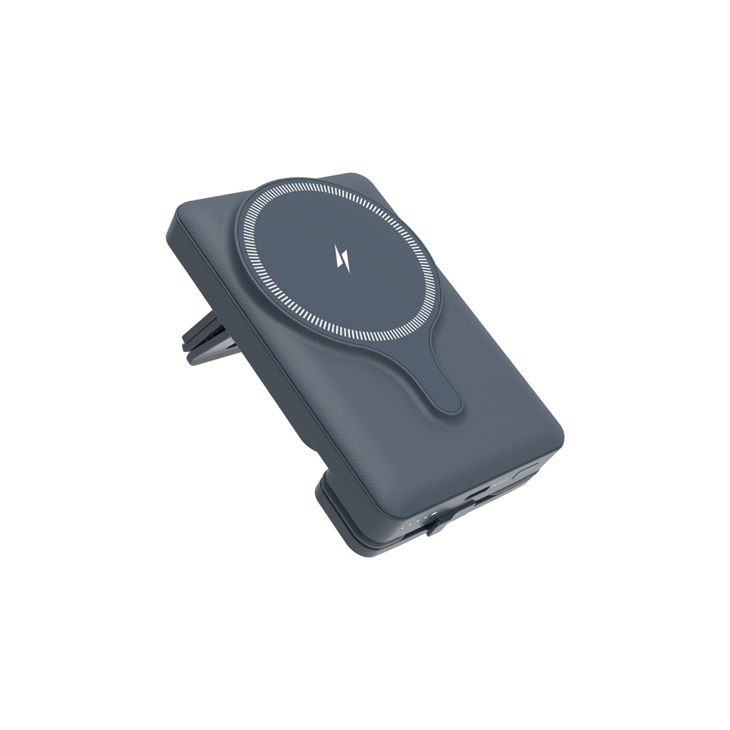 POWEROLOGY 5000MAH POWER BANK MAGSAFE CHARING AIR-VENT MOUNT 20PD GRAY PPBCHA32GY thumbnail 3