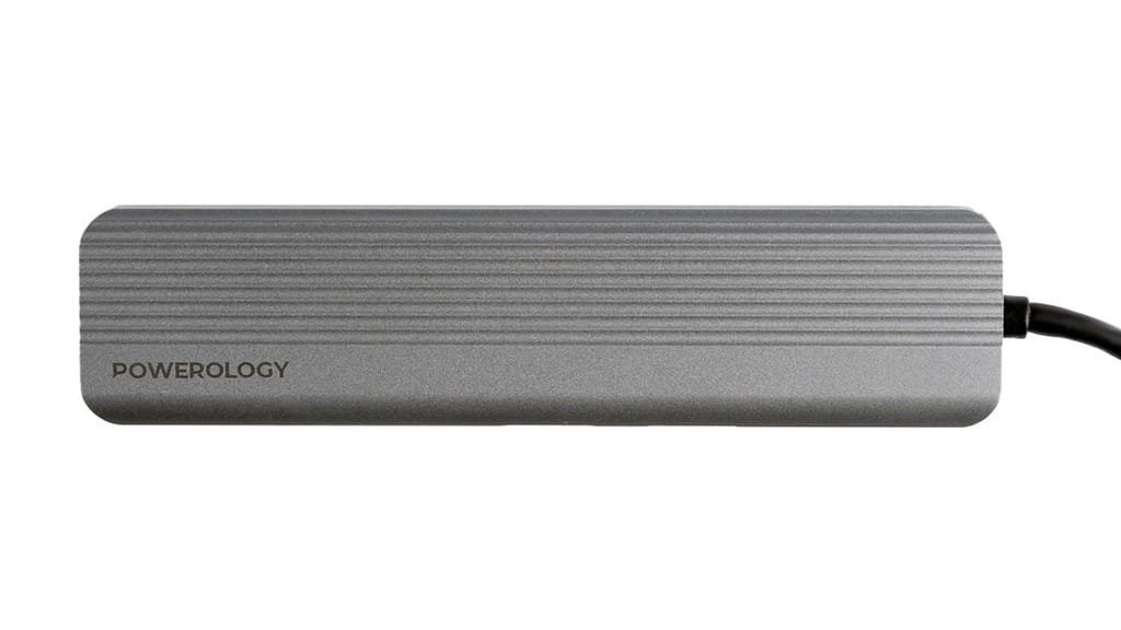 POWEROLOGY 6 IN 1 SLIM 4K HDMI USB C HUB PD 100W USB MICRO SD GRAY P61HBCGY thumbnail 10