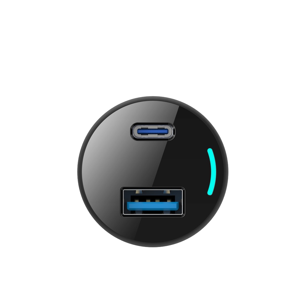 POWEROLOGY DUALPORT 83W CAR CHARGER PD65W BLACK PCCSR013 thumbnail 3